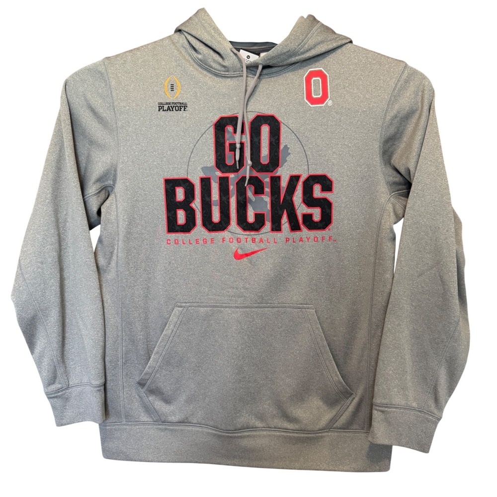 Nike Ohio State Buckeyes Hoodie‎ Medium Therma-FIT Bucks Playoffs Collegiate OSU